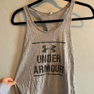 Grey under armour tank top